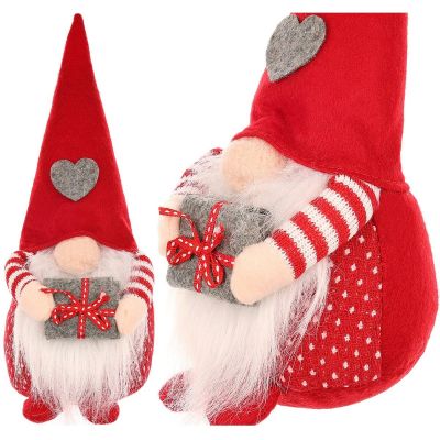 5. Weihnachtsmann-Gartenzwerg mit Geschenk, 30 cm