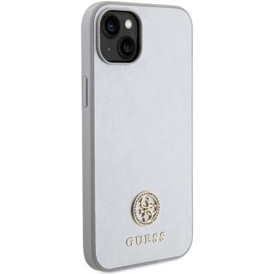 4. Guess GUHCP15MPS4DGPS iPhone 15 Plus 6,7" Silber/Silber Hardcase Strass Metall Logo