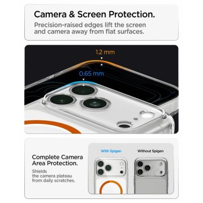 11. Spigen Ultra Hybrid Mag MagSafe Hülle für iPhone 18 Pro Max / 17 Pro Max – Transparentes Orange