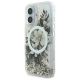 2. Guess Liquid Glitter Flower MagSafe-Hülle für iPhone 16 – Beige