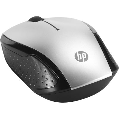 5. HP Maus 200 Kabellos USB-A 3-Tasten Silber/Schwarz