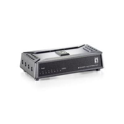 LevelOne FSW-0808TX Netzwerk-Switch, unmanaged Fast Ethernet (10/100), Grau