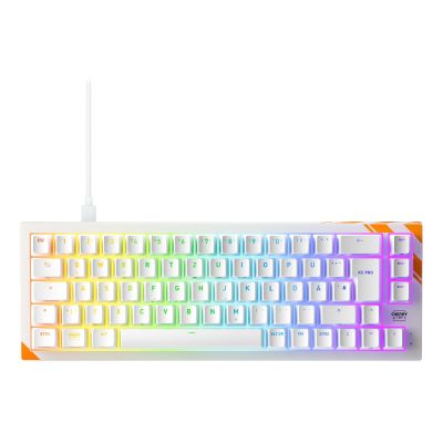 CHERRY K5 PRO TMR COMPACT Gaming-Tastatur USB QWERTZ Deutsch Orange, Weiß