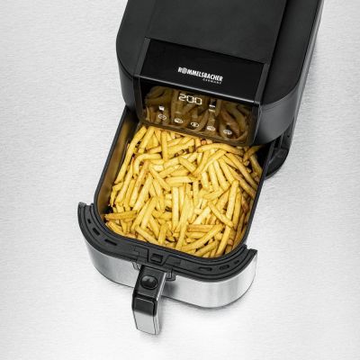 3. Rommelsbacher FRH 1500 Heißluftfritteuse, 5 l, 1500 W, schwarz, Edelstahl