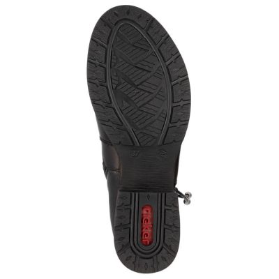 20. Damen-Lederstiefel im Offiziersstil, gefüttert, schwarz Rieker Z9564-00