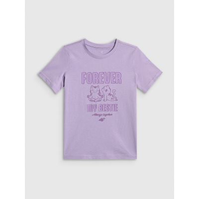 5. Mädchen-T-Shirt mit Aufdruck, regulär, Größe 4F 4FJRAW26TTSHF4240-52S