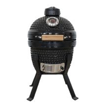 Kamado Bono Picnic Keramikgrill, 13 Zoll, Kamado-Grillwagen, Holzkohle (Brennstoff), Schwarz