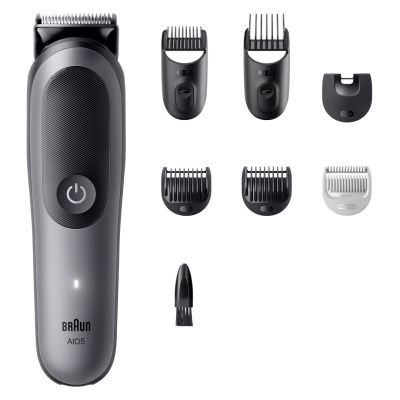 3. Braun 7-in-1 Pflegeset | Series 5 All-in-One Set AIO5520 | Kabellos | 14 Längeneinstellungen | Schwarz