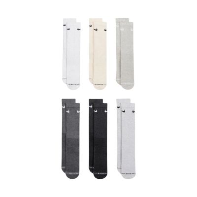 Nike Everyday Elevated Socken, 6 Paar, Grau, Creme, HQ8021 904, Größen 43-46