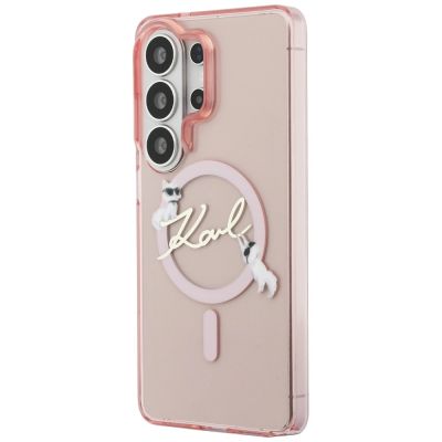 2. Karl Lagerfeld IML KC Script MagSafe Hülle für Samsung Galaxy S26 Ultra – Pink