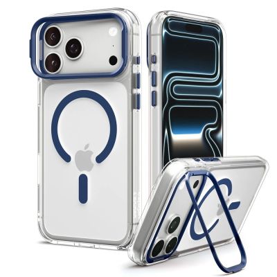 2. Spigen Ultra Hybrid Optik S MagSafe Hülle für iPhone 18 Pro Max / 17 Pro Max – Transparentes Marineblau