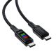 3. Acefast C7-03 USB-C USB-C 100 W 1,2 m Kabel mit Display – Schwarz