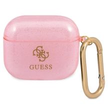 Guess GUA3UCG4GP AirPods 3 Cover Pink/Pink Glitter Collection