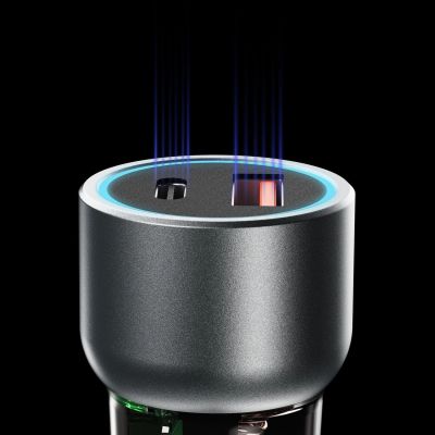 4. Dudao R4T 25W USB-A / USB-C Autoladegerät - Grau