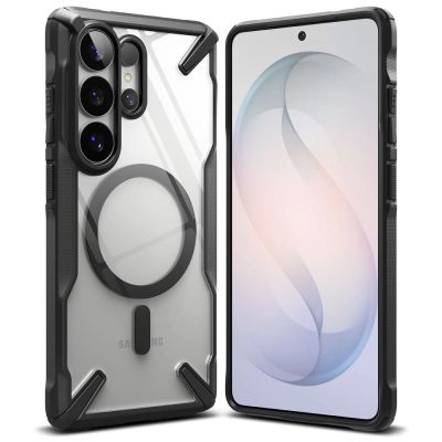 2. Ringke Fusion X Magnetische MagSafe-Hülle für Samsung Galaxy S26 Ultra – Transparent Schwarz