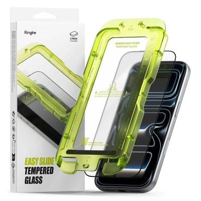 7. Ringke Easy Slide 2er-Pack Panzerglas für iPhone 17 Pro Max - Schwarz