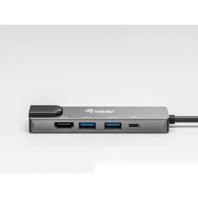 3. Equip 133489 Kabelgebundene Dockingstation USB 3.2 Gen 1 (3.1 Gen 1) Typ-C Grau