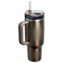 Stanley Quencher H2.0 Geriffelter 1,18L Gunmetal Shine Thermobecher