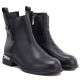 8. Schwarze Damen-Ankle-Boots aus Leder D&A S.Barski MK62-7025
