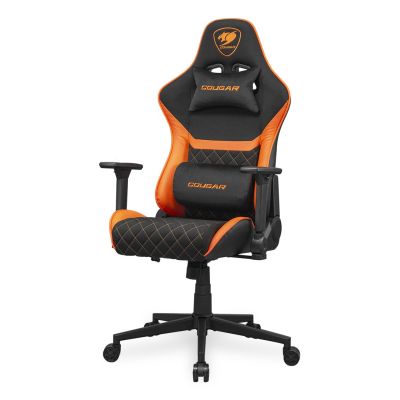 4. COUGAR CGR-A2F Universal-Gaming-Stuhl, gepolsterter Sitz, Schwarz, Orange
