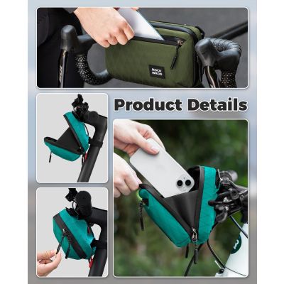 2. Rockbros Fahrradlenkertasche 2,1 l Blau