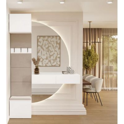 4. Garderobenschrank HAGA, 1 Stück, Weiß