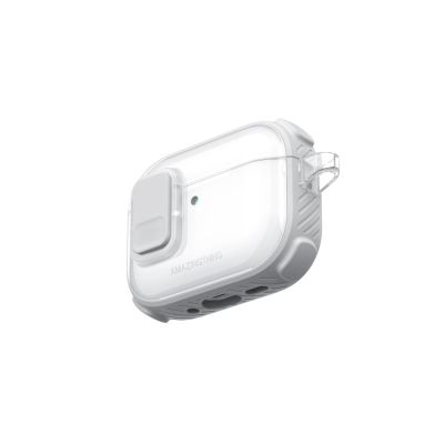 12. AmazingThing Titan Pro Mag Hülle, transparent, für AirPods Pro 3 – Weiß