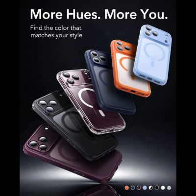 6. ESR Classic Hybrid MagSafe Hülle für iPhone 18 Pro / 17 Pro – Schwarz