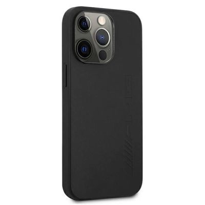 4. AMG Leder Hot Stamped Case für iPhone 13 Pro / 13 6.1" - Schwarz