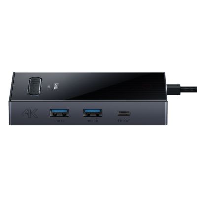 2. Baseus PioneerJoy 8-in-1 USB-C-Hub HDMI 4K@60Hz + HDMI 4K@30Hz + DisplayPort 8K@30Hz + VGA + 2 x USB-A 3.0 + 2 x USB-C - grau
