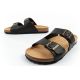 8. Bio Bio Herren-Slipper, profilierte Flip-Flops, Naturleder, schwarz
