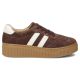 3. Damen-Plateauschuhe aus braunem Leder und Wildleder, Modell Filippo DP6776