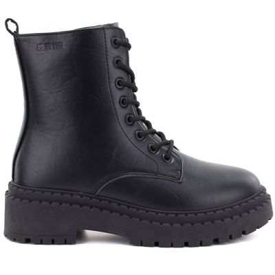 2. Schwarze Plateau-Kampfstiefel für Damen von Big Star (UU274816)