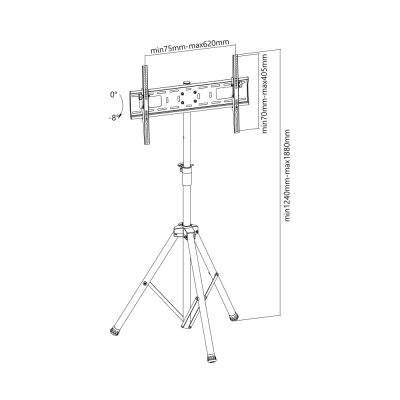 3. Techly ICA-TR17T Schildhalterung 177,8 cm (70") Schwarz