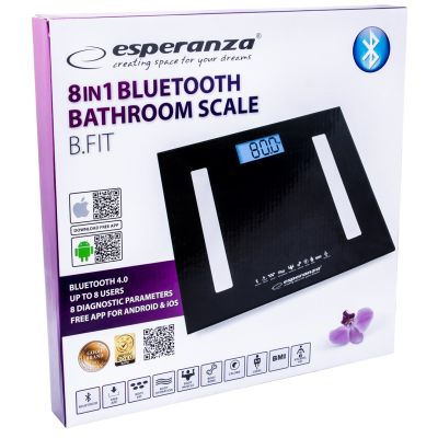 12. Esperanza EBS016K Bluetooth-Waage (Schwarz)