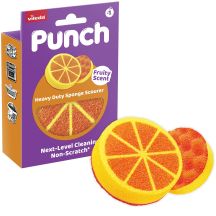 Vileda Punch Starker orangefarbener Scheuerschwamm 1 Stück.