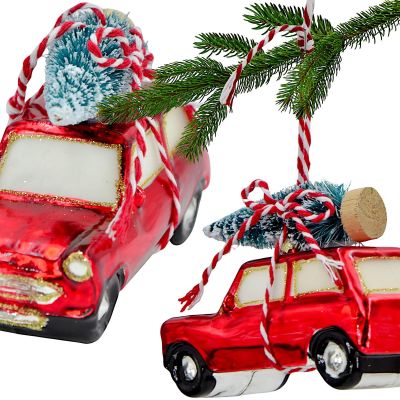 GEFORMTE GLAS-CHRISTBAUMKUGEL AUTO SASKA GIFT & DECOR