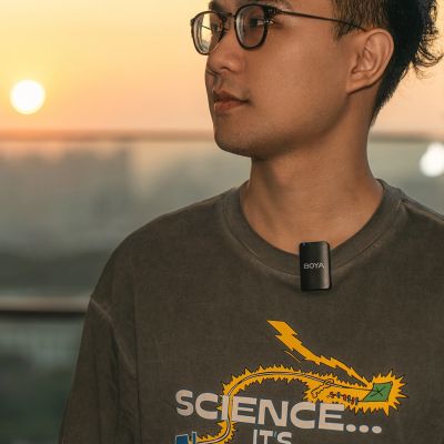 18. BOYA BOYAMIC 2-02 Drahtloses Lavalier-Mikrofon 2,4 GHz - Schwarz