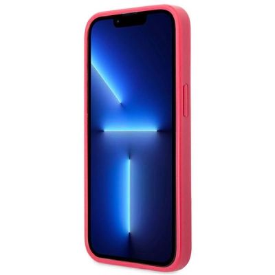 7. Guess Saffiano 4G Small Metal Logo Hülle für iPhone 13 Pro / 13 – Rosa