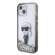 2. Karl Lagerfeld KLHCP15SLKKNSK iPhone 15 6,1" transparentes Hardcase Liquid Glitter Ikonik
