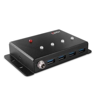 6. Lindy 43374 USB 3.2 Gen 1 (3.1 Gen 1) Typ-B Hubs und Konzentratoren 5000 Mbit/s Schwarz