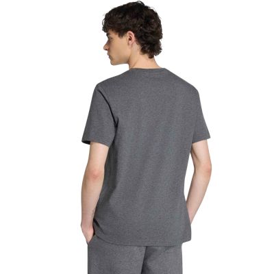 3. adidas Herren-T-Shirt mit Camouflage-Motiv, kleinem Logo und Stickerei, grau, KC7159