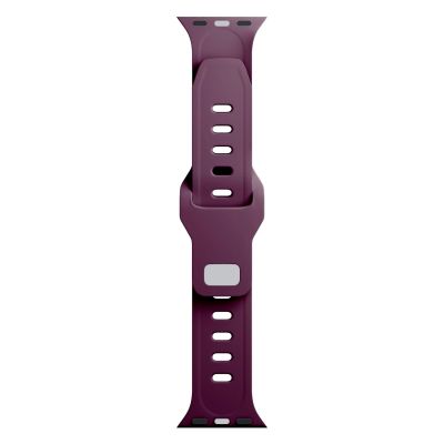 5. 3mk Silikon- Watch für Apple Watch 42 / 44 / 45 / 49 mm – Burgunderrot