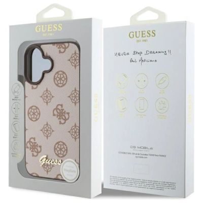 8. Guess Peony Script MagSafe Hülle für iPhone 16 – braun