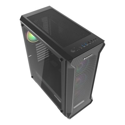 16. NATEC Genesis Irid 505 ARGB NPC-1518 Gehäuse (ATX, Micro-ATX, Mini-ITX; Schwarz)