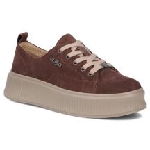 Braune Damen-Sneaker aus Leder mit Plateausohle, Modell Filippo DP7982