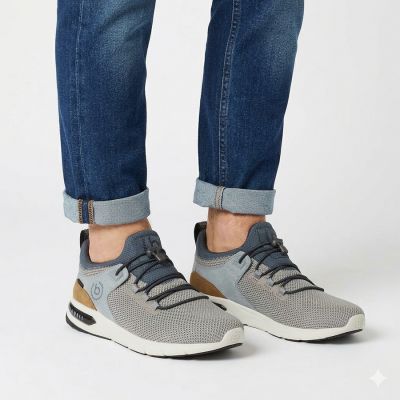 5. Herren-Sportschuhe, graue Bugatti-Sneaker 342-65860-6969-5211