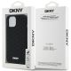 8. DKNY 3D Rubber Repeat Pattern Hülle für iPhone 15 Plus – Schwarz