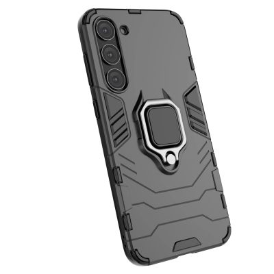 3. Ring Armor Hülle für Samsung Galaxy S23+ gepanzerte Hülle magnetischer Haltering schwarz