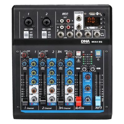 DNA MIX 4 EQ analoges USB-MP3-Bluetooth-Audiomischpult